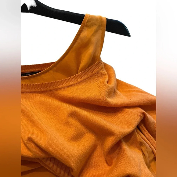 Avec Orange Cashmere Silk Blend Sweater With Camisole Liner Sz XS - Picture 5 of 9